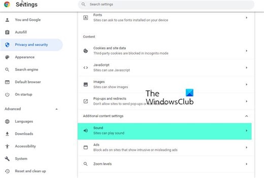 No sound in Chrome browser on Windows 11/10
