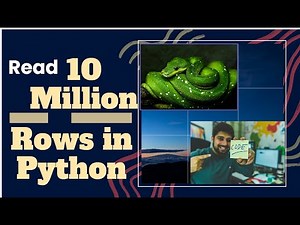 How to Read 10 Millions Rows or 1 GB CSV File in Python Jupyter Notebook #python