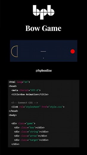 Bullseye! 🎯 Build a Satisfying Bow Game with Pure JS & CSS! (Game Dev Short)