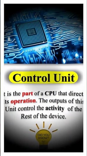 Control Unit Explained in Simple Terms | CPU Brain Power Unlocked!l #shorts #computer #tranding