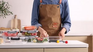 10 Pack 22 Oz Glass Meal Prep Containers with Lids, Reusable Glass Food Storage Containers with Lids, Leak Proof, Microwave, Oven, Freezer and Dishwasher Safe (White)