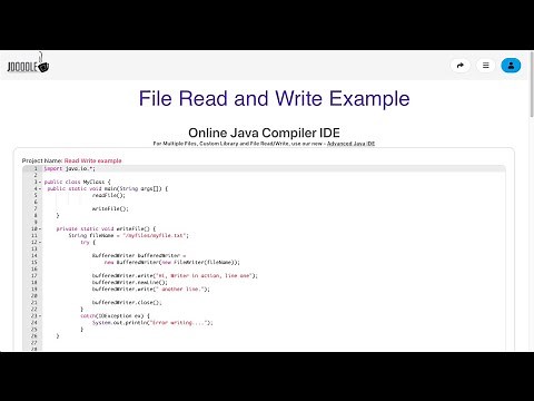 Reading and Writing Files in JDoodle.com
