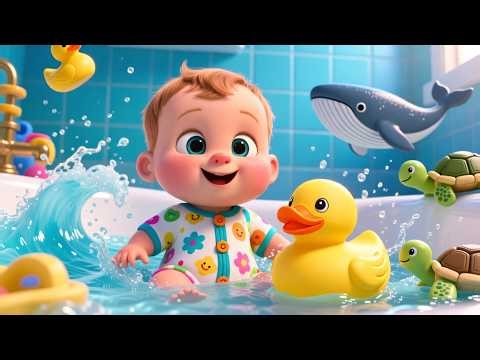Baby Washing Routine 🛁🎶 Fun Hygiene & ABC 123 Song | Toddler Bath Time Rhyme