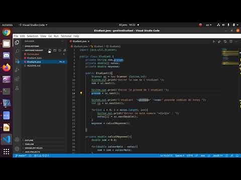 partie 1 projet java gestion de notes etudiant