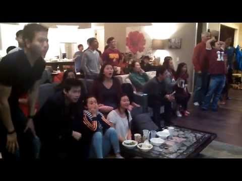 Seahawks fan reaction to Malcolm Butler game winning interception Super Bowl 49