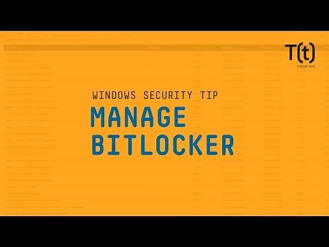 How to manage Microsoft Windows BitLocker