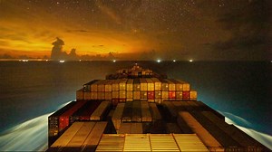 A 4K Time-Lapse of a Container Ship Traveling From Vietnam to China and the Impressive Loading Process