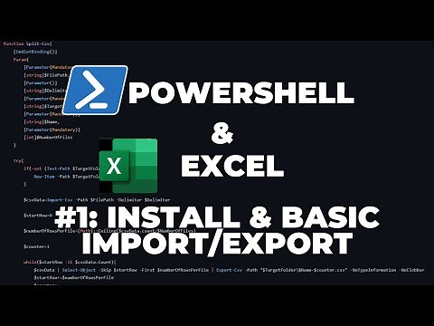 PowerShell Tutorials Excel Module Part 1 : Install / Basic Import & Export