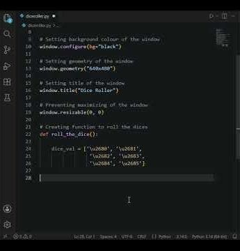 Python Dice Roller GUI App Using Tkinter | Beginner Python Project