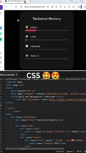 Social Icons with Hover ⚡ 🔥Effects#htmlcssHTML &CSS #webdevelopment#shorts