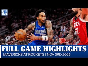 Mavericks Highlights at Houston Rockets | November 3, 2025