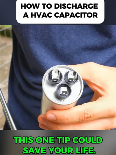 How to Discharge a HVAC Capacitor. #HVAC #ACRepair #HVACRepair #CoolingSystem #DIYRepair #RepairTips #HowTo #DIY #LearnOnTikTok #fyp #viral