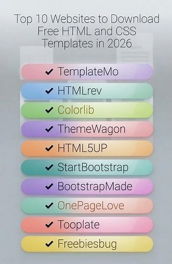 Top 10 Websites to download free HTML CSS Templates