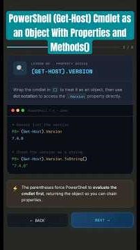 PowerShell (Get-Host) Cmdlet as an Object With Properties and Methods() 🔥