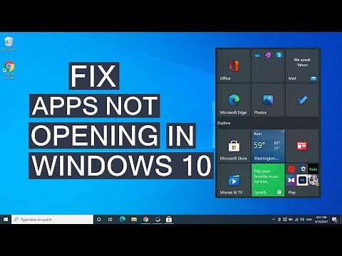 How To Fix Windows 10 Apps Not Opening | Solve Apps Problems