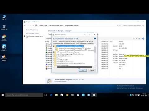 How to enable Microsoft .Net Framework in Windows 10