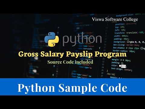 How to calculate net pay, gross salary in python sample program for beginners : source code included