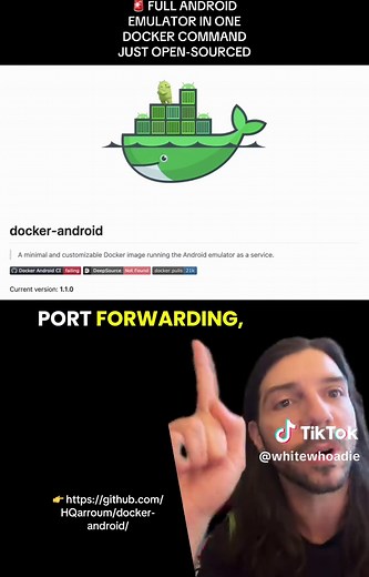 🚨 FULL ANDROID EMULATOR IN ONE DOCKER COMMAND JUST OPEN-SOURCED Someone built docker-android — a complete Android device that spins up instantly inside Docker. Ships with: • ADB port-forwarding • KVM & GPU acceleration • Fully headless & CI-ready • One-command setup • 100% open source Android testing and dev just went container-native. 👉 https://github.com/HQarroum/docker-android/ Who’s running Android in Docker today? Drop a 🔥
