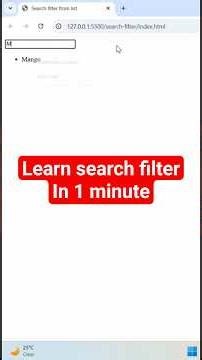 🔥 Filter List with JavaScript in 1 Minute! #coding #trending #javascript #viral #education #shorts