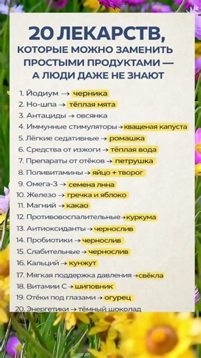 20 Лекарств. #healthydiet #healthy #healthylifestyle