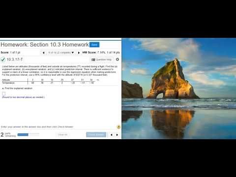 Finding the explained variation, the unexplained variation, and a prediction interval estimate