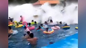 Accidental 'tsunami' injures swimmers at wave pool