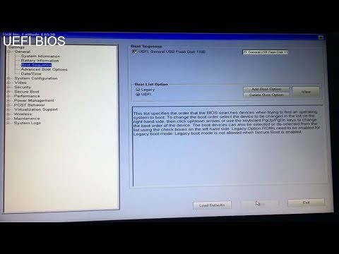 How to enable boot from DVD and USB option with UEFI boot mode enabled