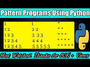 #1 | Pattern Programming Using Python | Python Sample Programs in Tamil