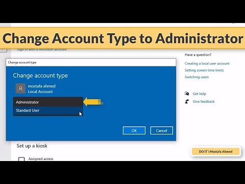 How to change an account Type From Standard account to Administrator account in Windows 10