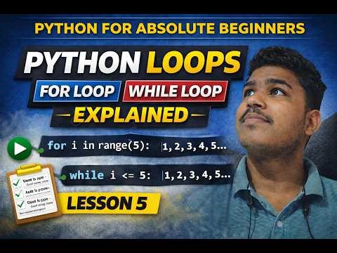 Learn Python Loops in 6 Minutes | For Loop & While Loop Explained