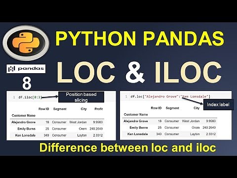 Python Pandas Tutorial: Pandas iloc and loc #8