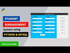 Student Management System Project in Python using Tkinter and MySQL | with Source Code | PySeek