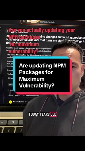 Have you been updating your NPM packages to make your system maximumaly vulnerable? ##npm##security##updates