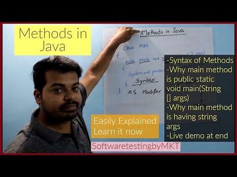 Methods in Java | What exactly is public static void main(String[] args) | Methods Definition