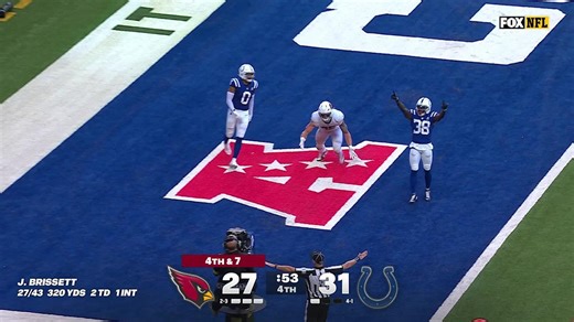 Colts' red zone fourth-down stand stops Cardinals with under a minute