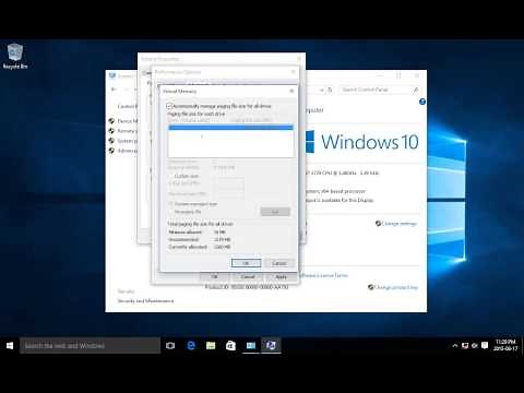 ✔️ Windows 10 - Performance - Virtual Memory - Visual Effects - Advanced System Settings