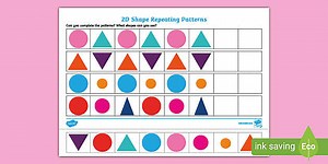 Circles and Triangles 2D Shape Repeating Patterns Activity