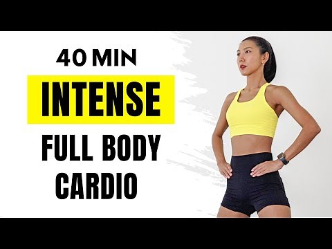 40 min FULL BODY INTENSE CARDIO WORKOUT at home - No Jumping, No Repeat, No Equipment