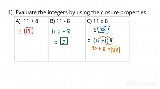 Using Closure Properties of Integers & Polynomials | Algebra | Study.com