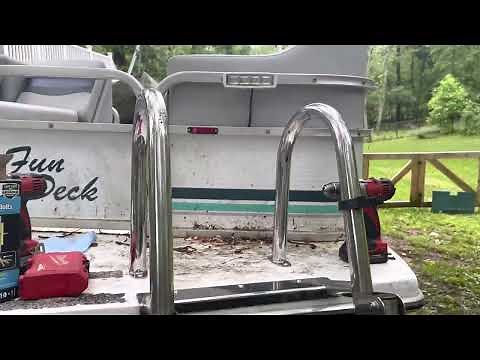 Pontoon Boat Ladder install