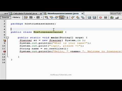 How to use a Scanner in Netbeans - Java tutorial