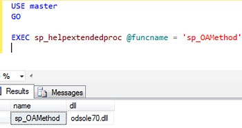Accessing OLE and COM Objects from SQL Server using OLE Automation Stored Procedures