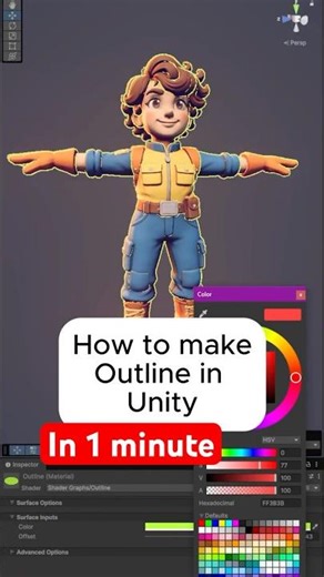 How to Make Outline in Unity: Fast URP Shader Graph Tutorial #unity #gamedev #tutorial