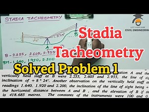 Stadia Tacheometry Problem 1