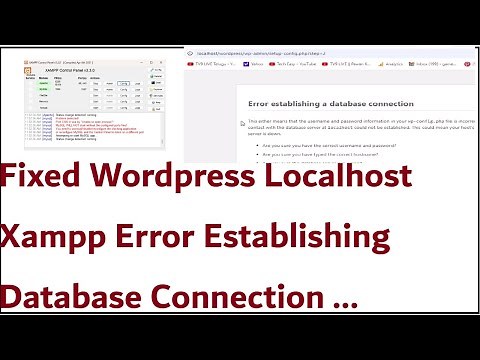 Fixed Wordpress Localhost Xampp Error Establishing Database Connection