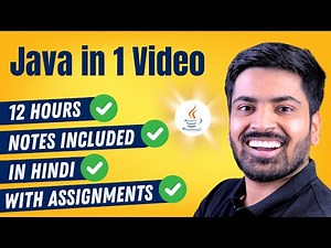 Complete Java in one Video | Java Tutorial For Beginners in Hindi (with Notes) 🔥
