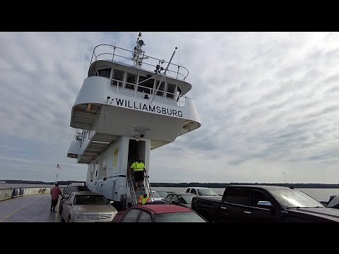 Virginia - Jamestown Scotland Ferry - Williamsburg Auto Ferry Tour (2022)