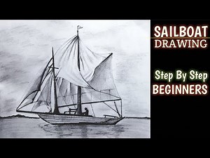 HOW TO DRAW A SAILBOAT - Step By Step