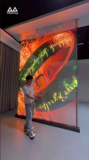 Transparent flexible display#leddisplay #ledscreen #ledwall #transparentscreen