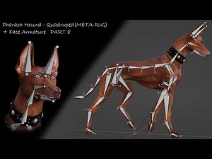 Pharaoh Hound | Dog Animal Rigging In Blender | Meta-Rig & Face Bones & Mirror Keyframe
